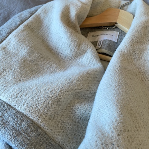 BCBG Gray Wrap Wool Coat - Picture 8 of 14